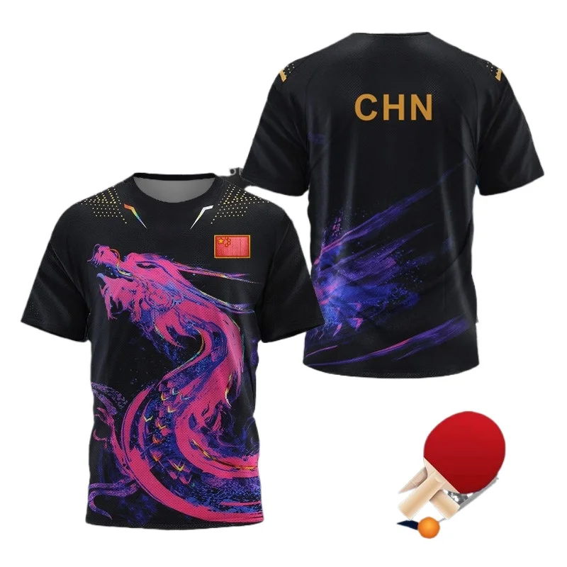 Table Tennis Zhang Jike - ÇİN Ejderha Masa Tenisi Grafik T